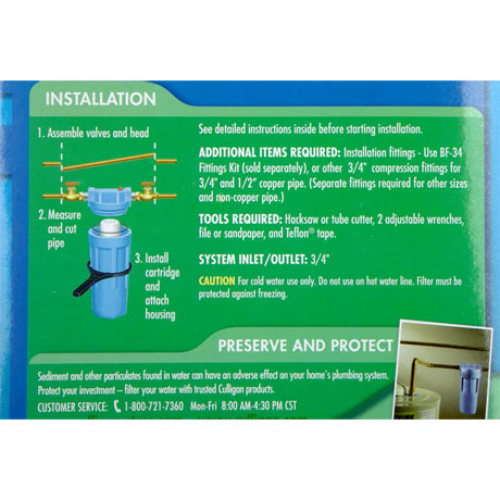 culligan hf 150a filter water whole housing