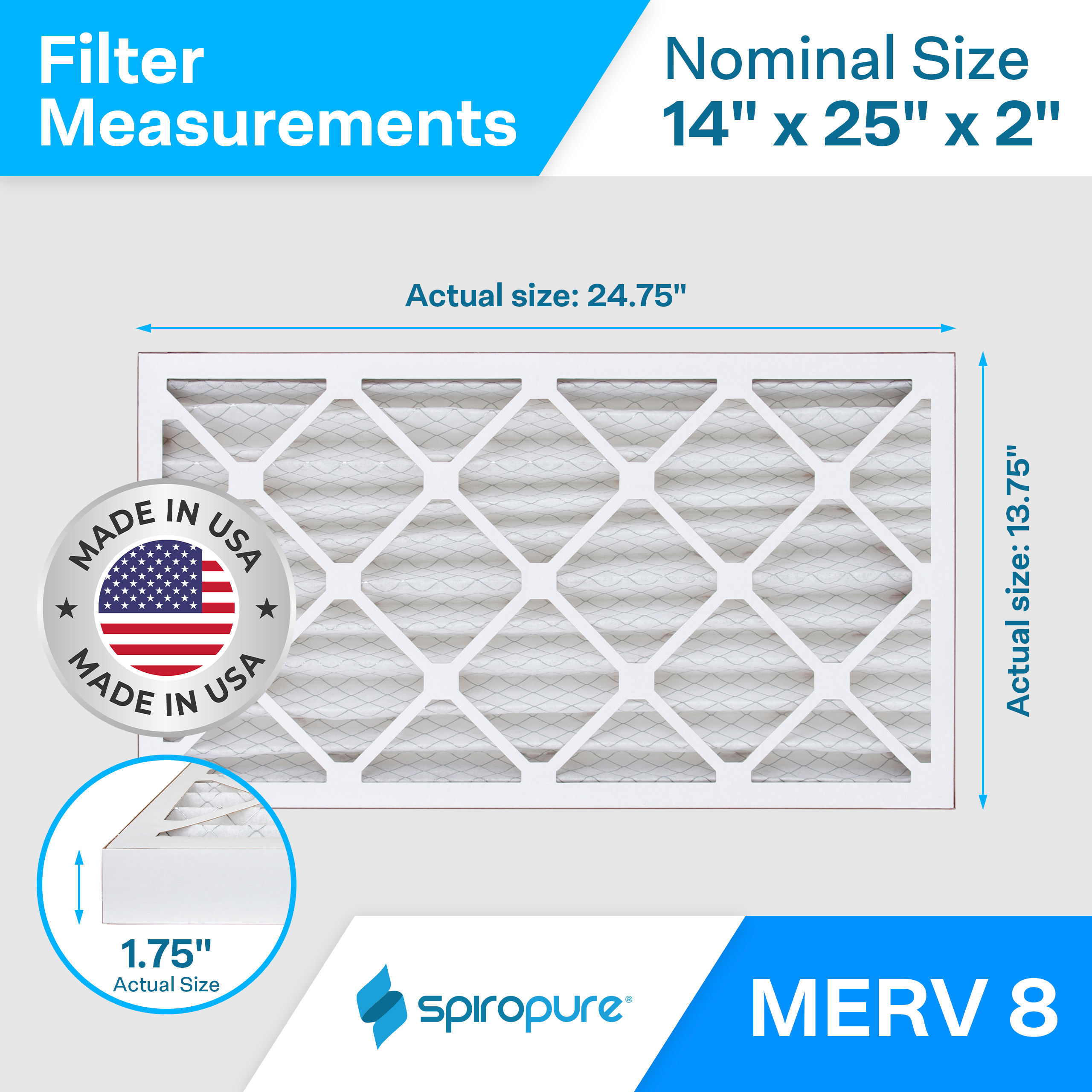 MERV 8 14x25x2