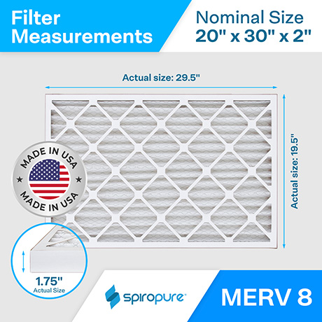 MERV 8 20x30x2