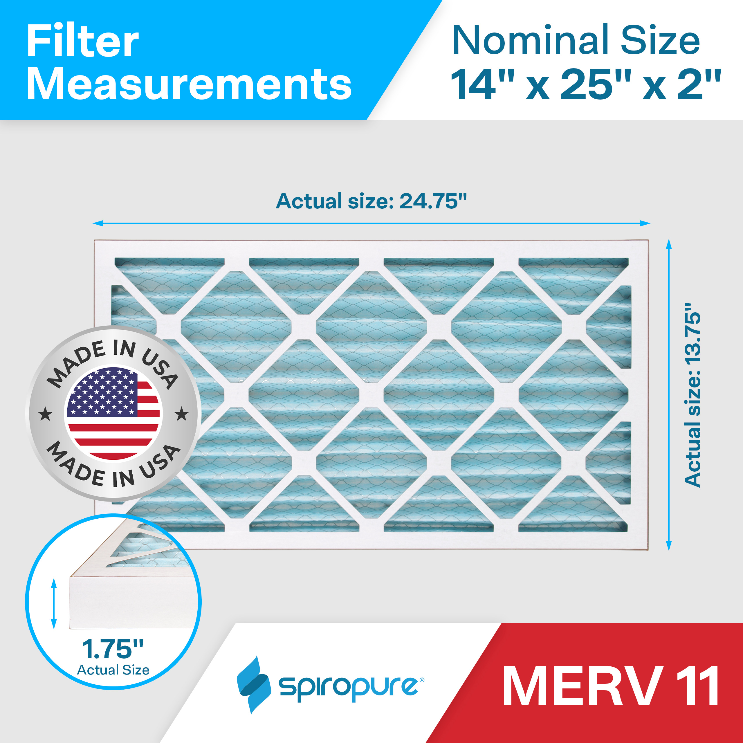 MERV 11 14x25x2