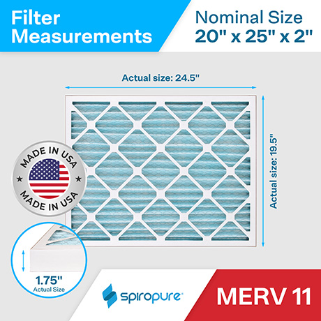MERV 11 20x25x2