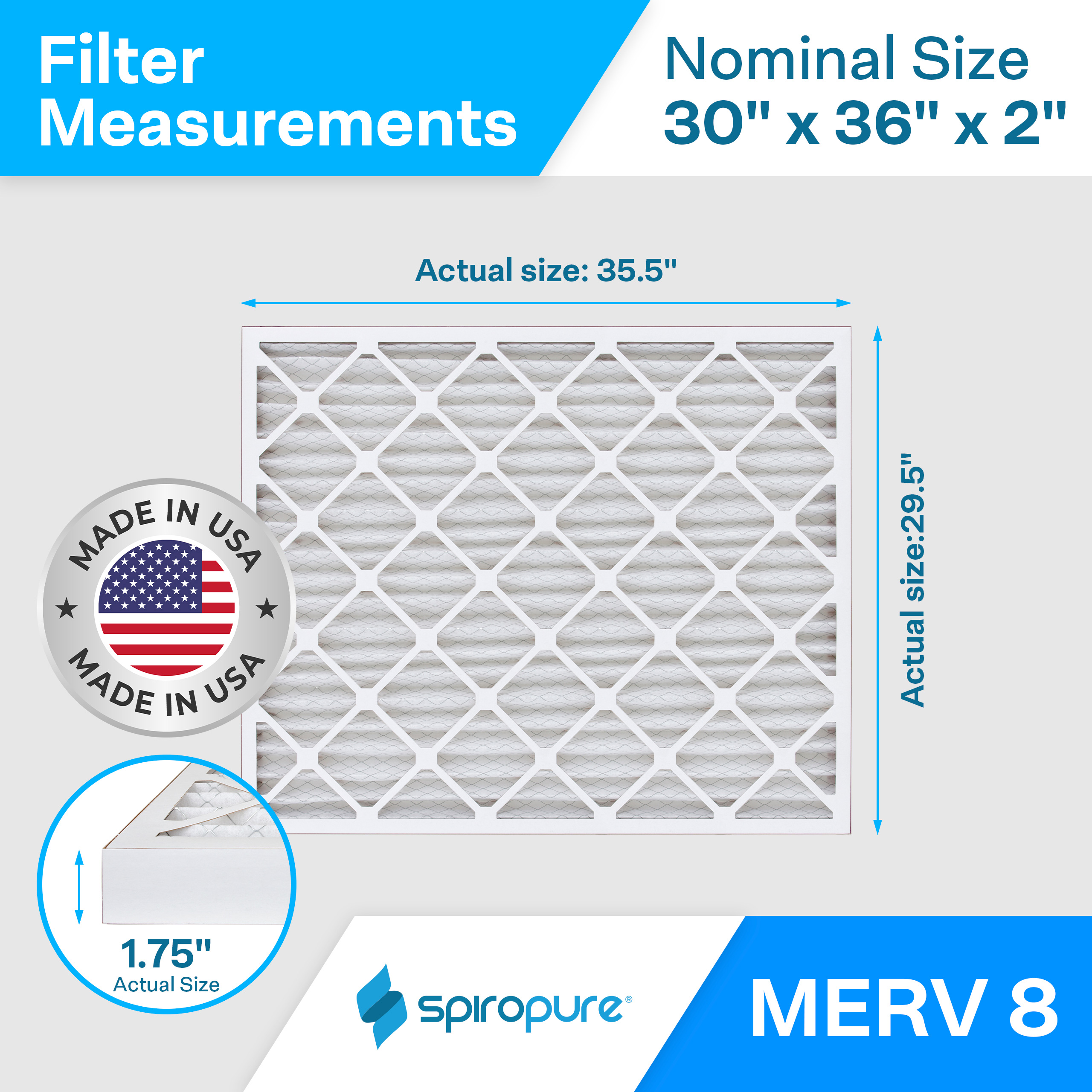 30x36x2 MERV8