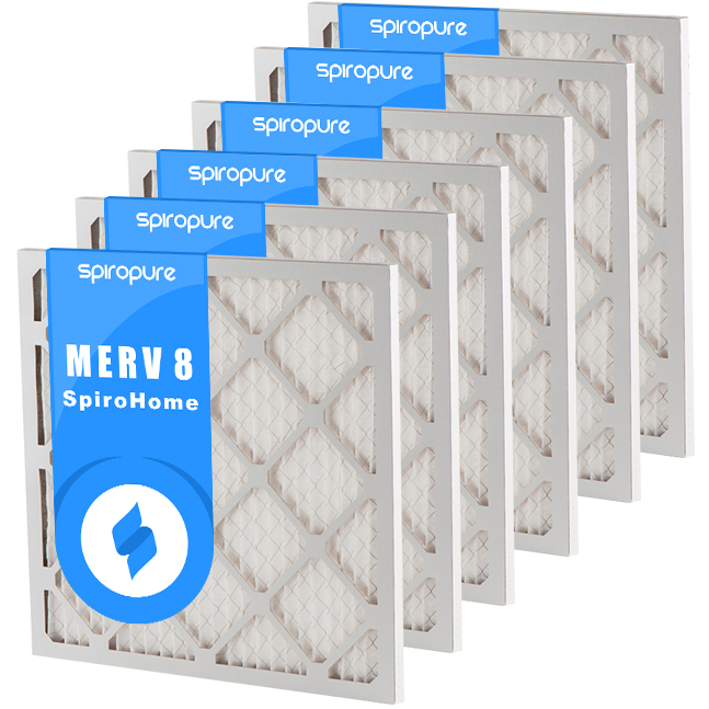 20x20x1 MERV 8 Pleated AC Furnace Air Filters 6 Pack Air Filtration US 
