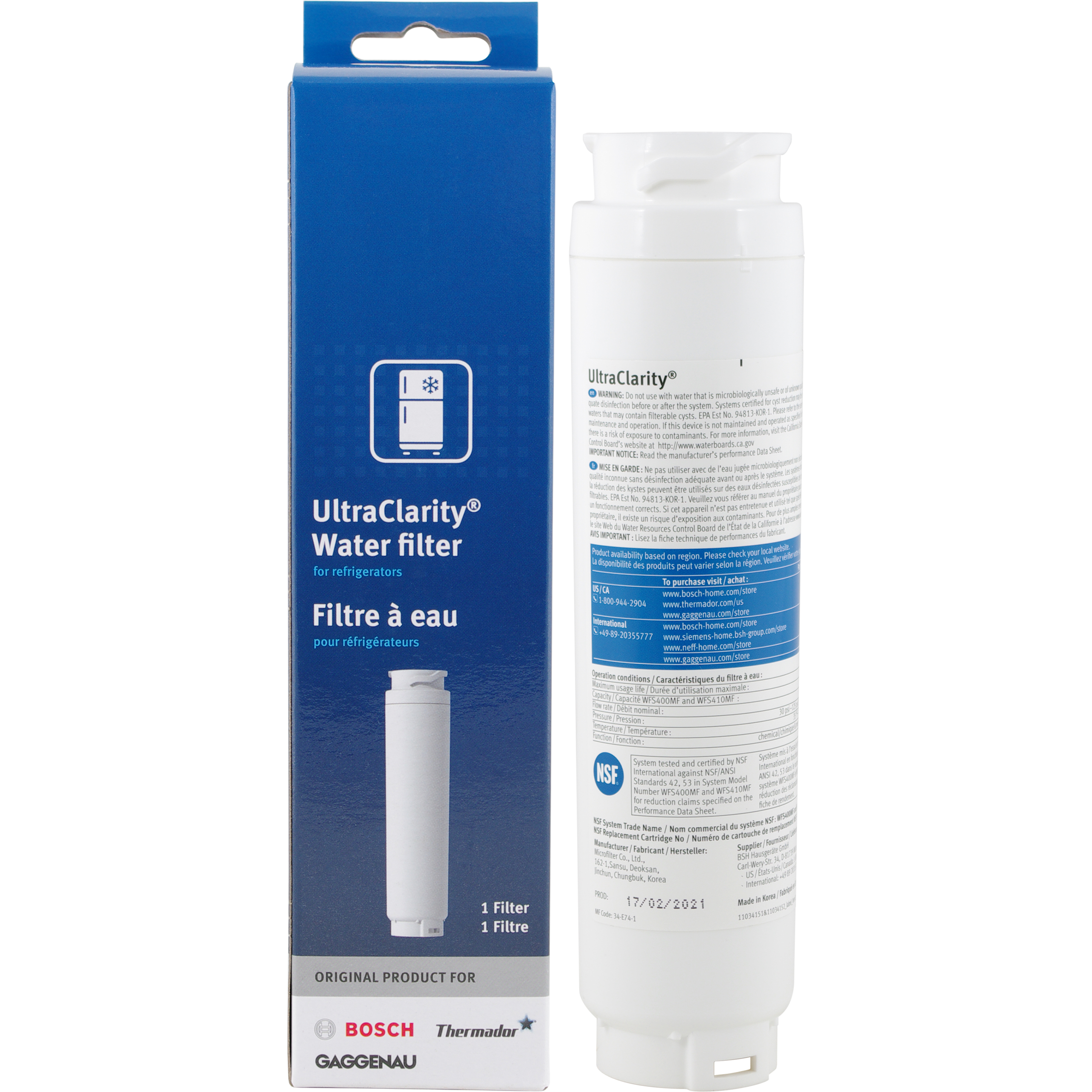 Bosch 194412 Ultraclarity Refrigerator Filter 41 83