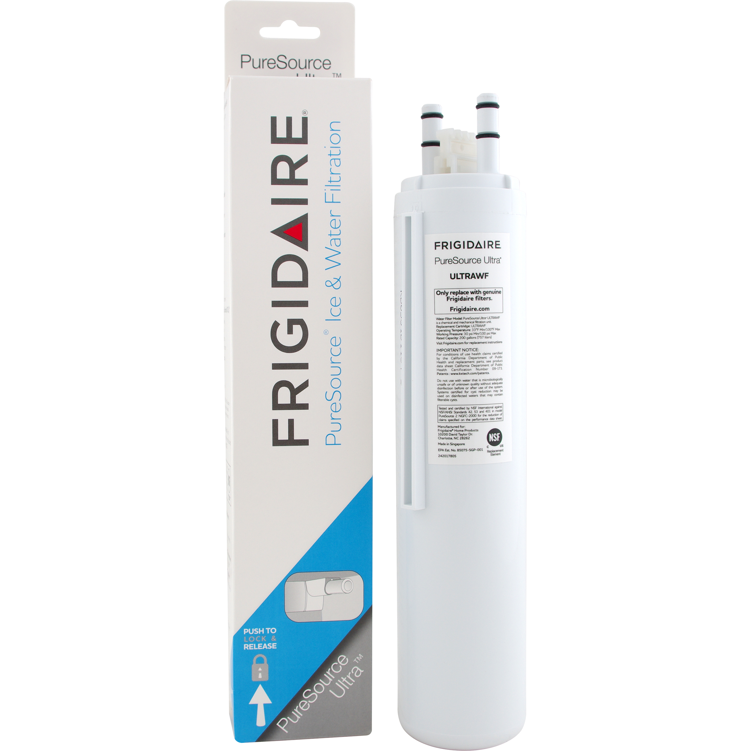 thumbnail image 2 of Frigidaire ULTRAWF Pure Source Ultra Water Filter – 3-Pack, White, Carbon/Charcoal Filtration, Genuine Frigidaire 2 of 3