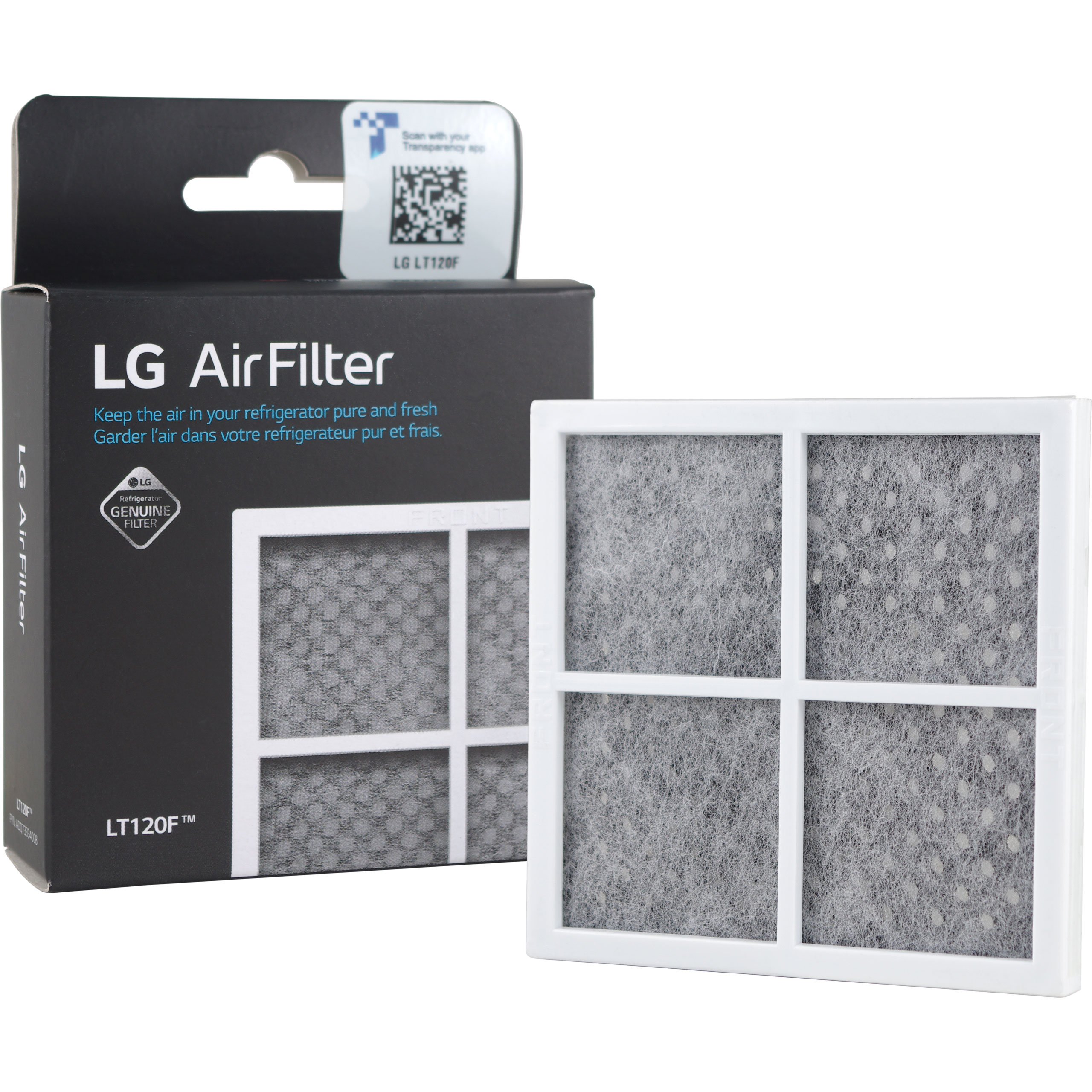 80*80mm Refrigerator Air Filter Replacement For LG LT120F ADQ73334008-1 Pack 