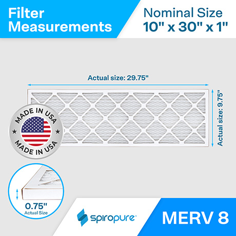 MERV 8 10x30x1