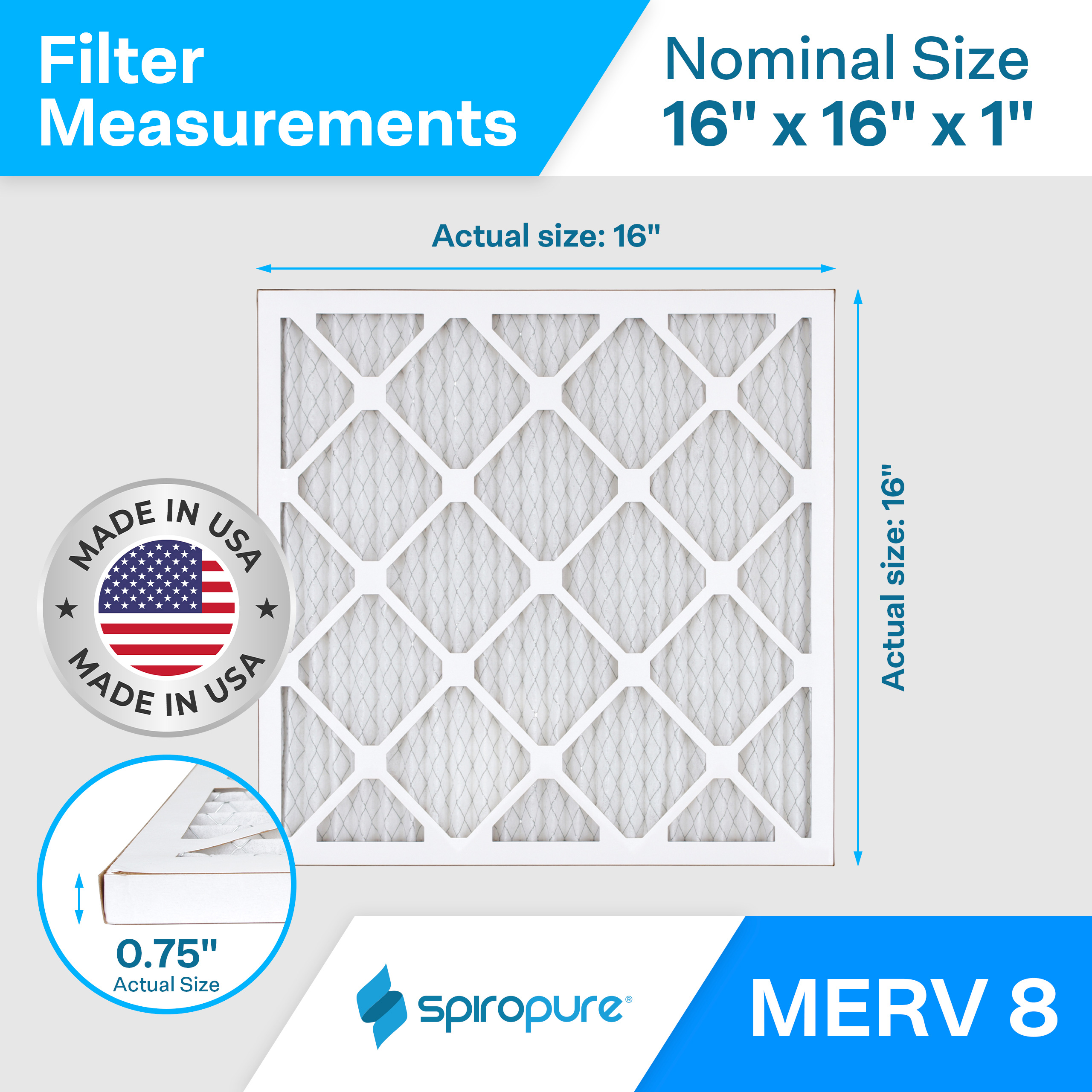 16x16x1 MERV8