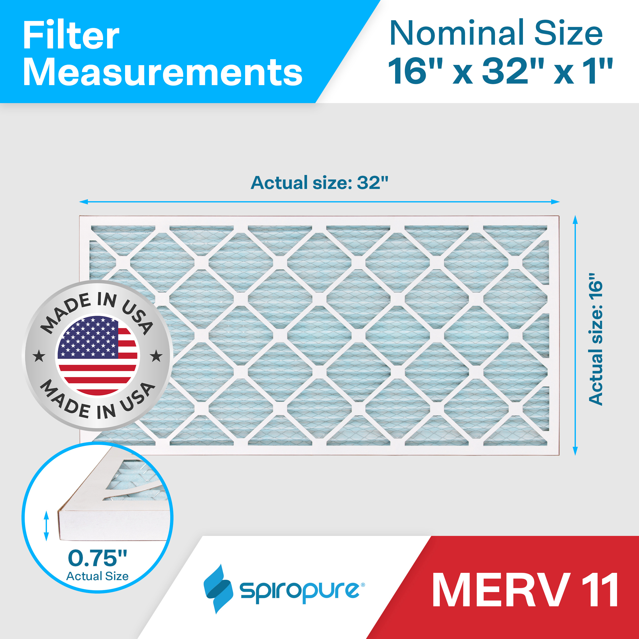 16x32x1 MERV11