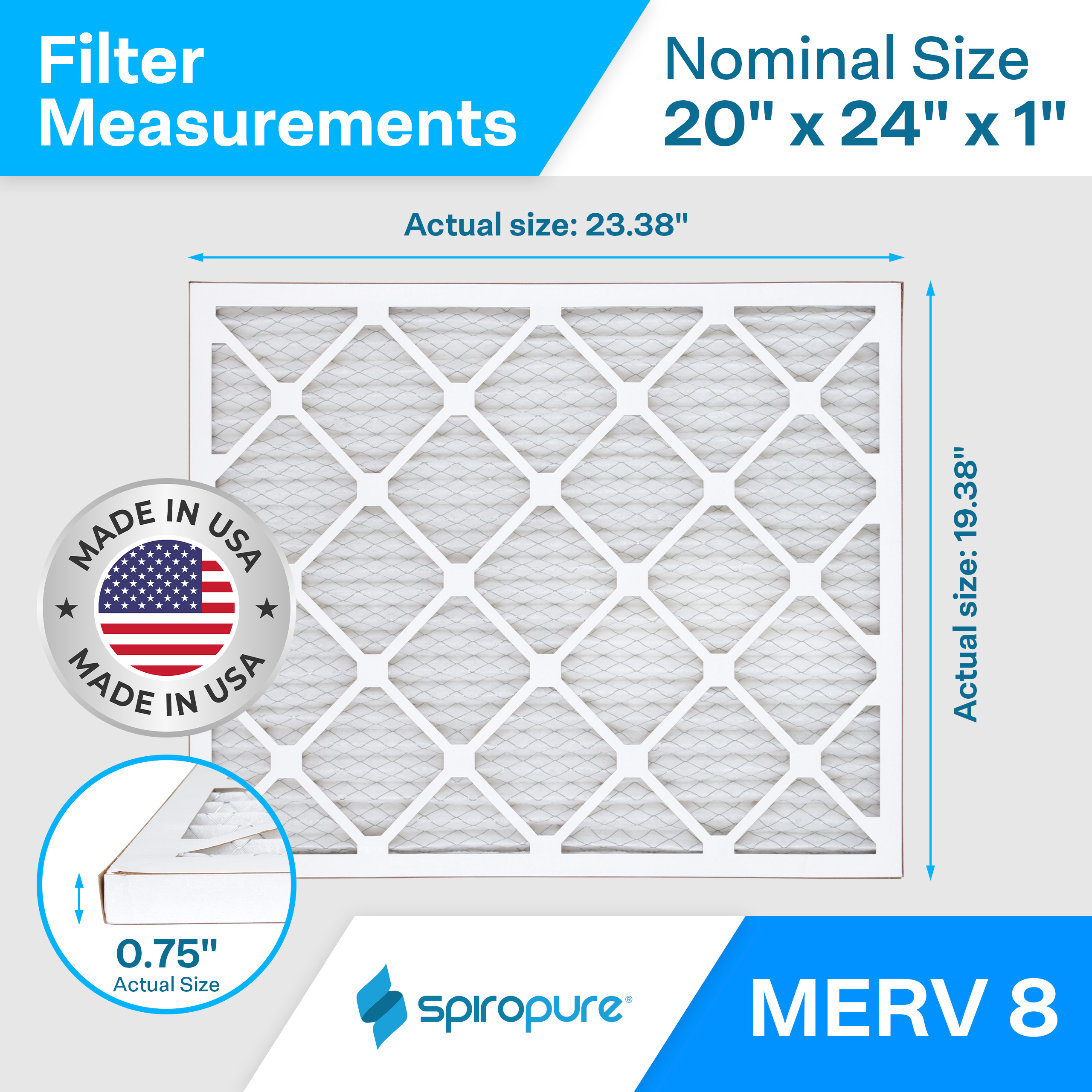 MERV 8 20x24x1