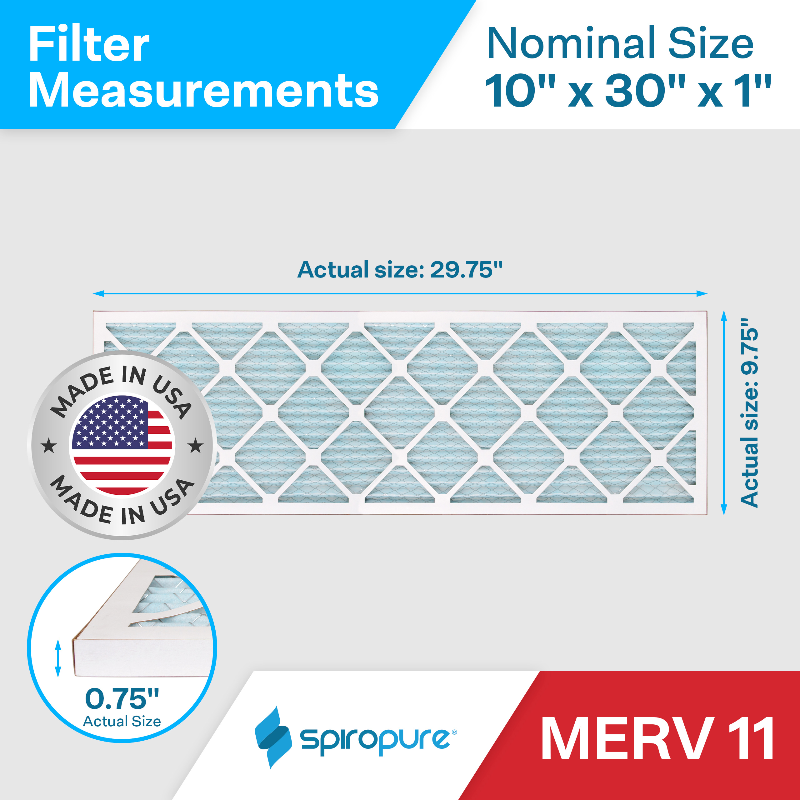 MERV 11 10x30x1