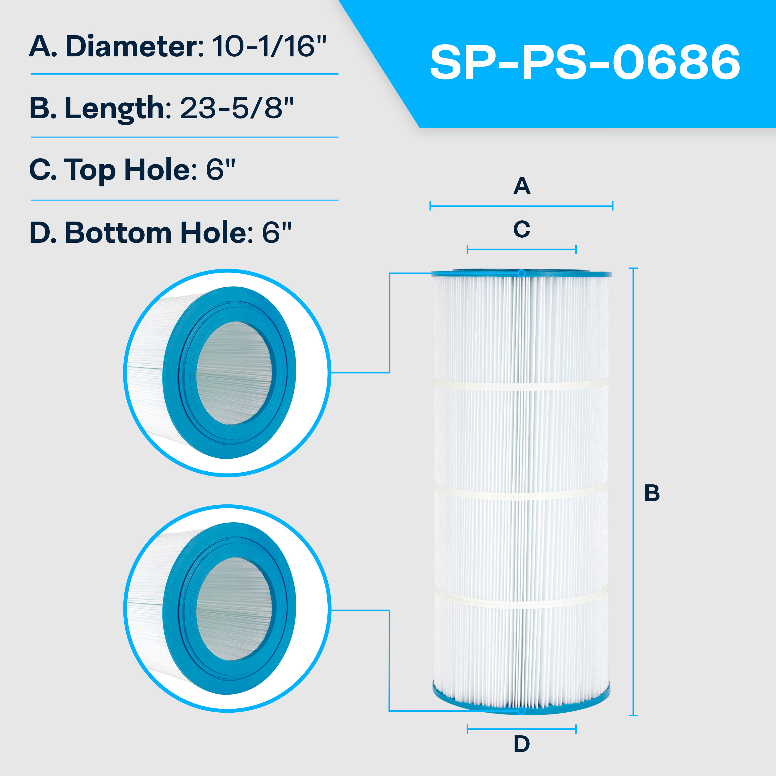 Poolfilter Kompatibel Mit CC100, CCRP100 & Anderen – Ersatzfilter 100 Sq.ft., Einfache Installation, 1 Stück