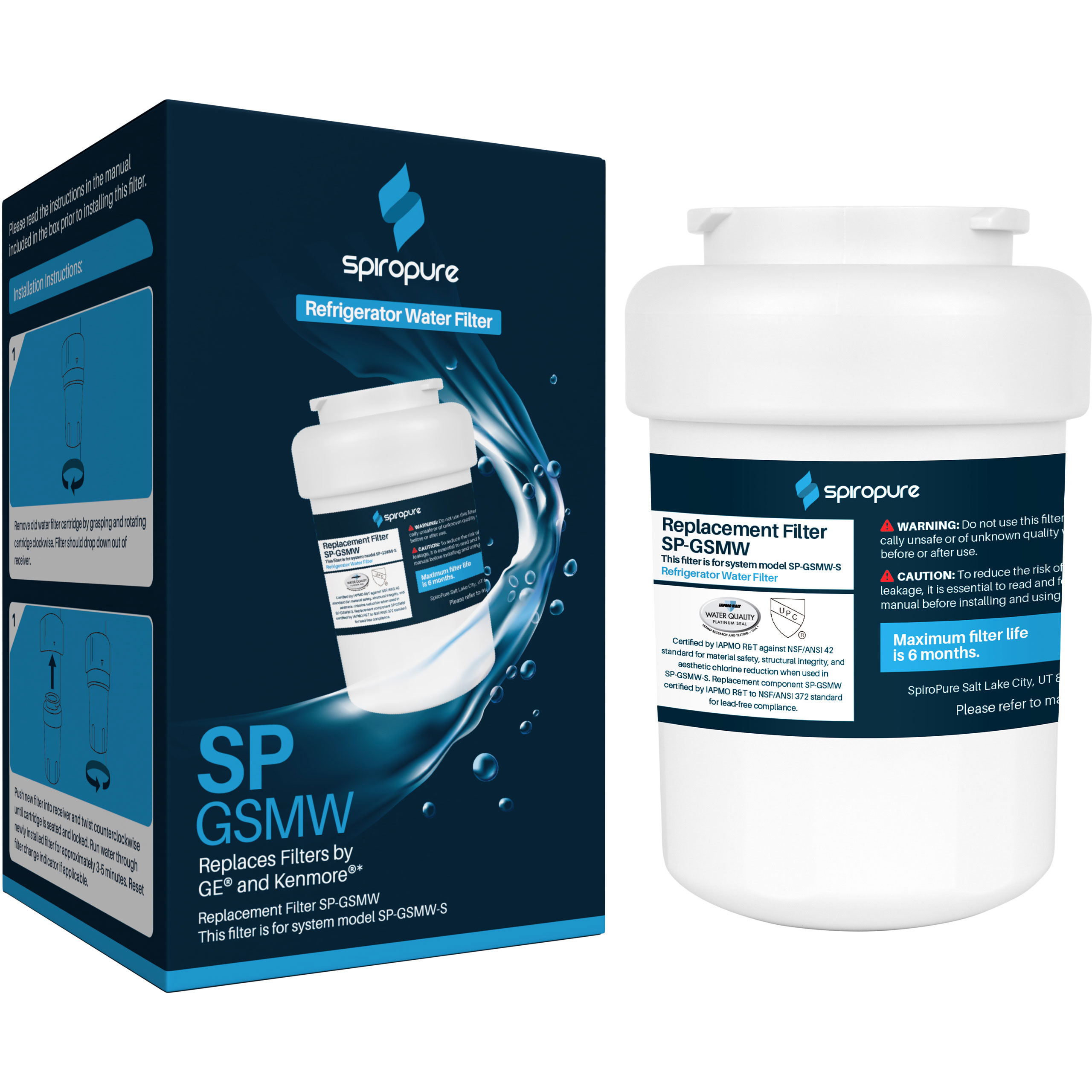 3 Pack Of MWF Genuine GE 34-8720-1750-3 MWFP  Refrigerator Water Filter 