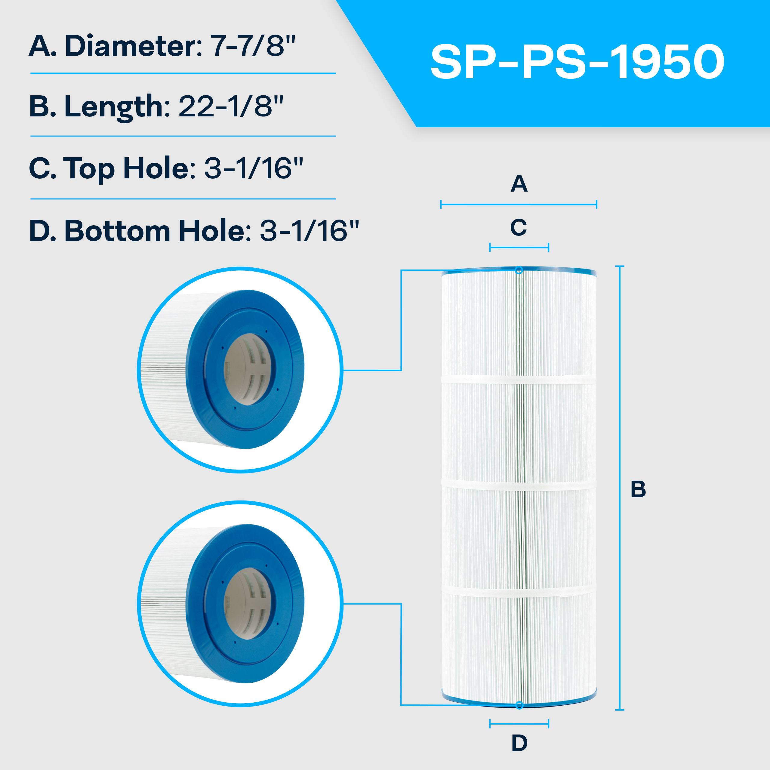 SpiroPure Replacement for Pleatco PFAB100 Unicel C-7699