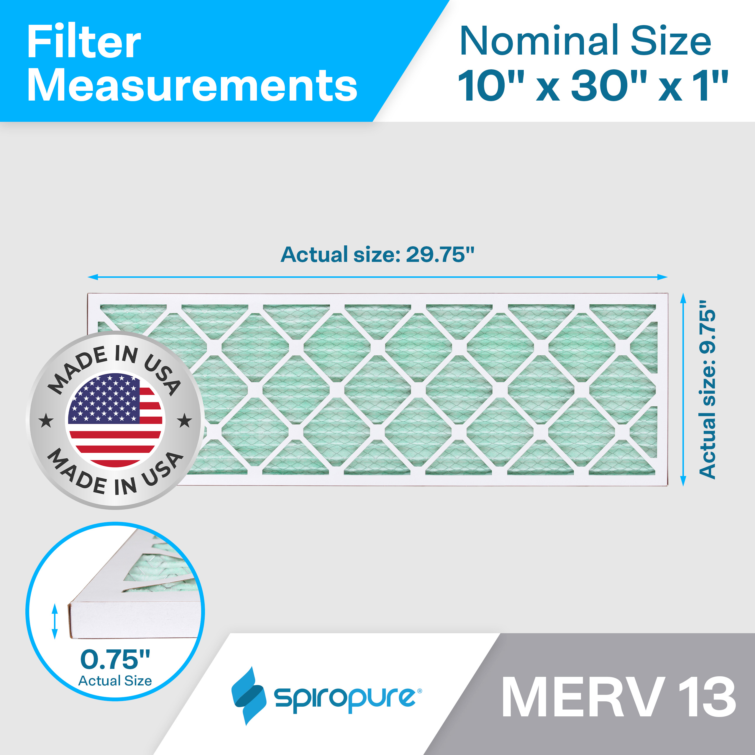 MERV 13 10x30x1