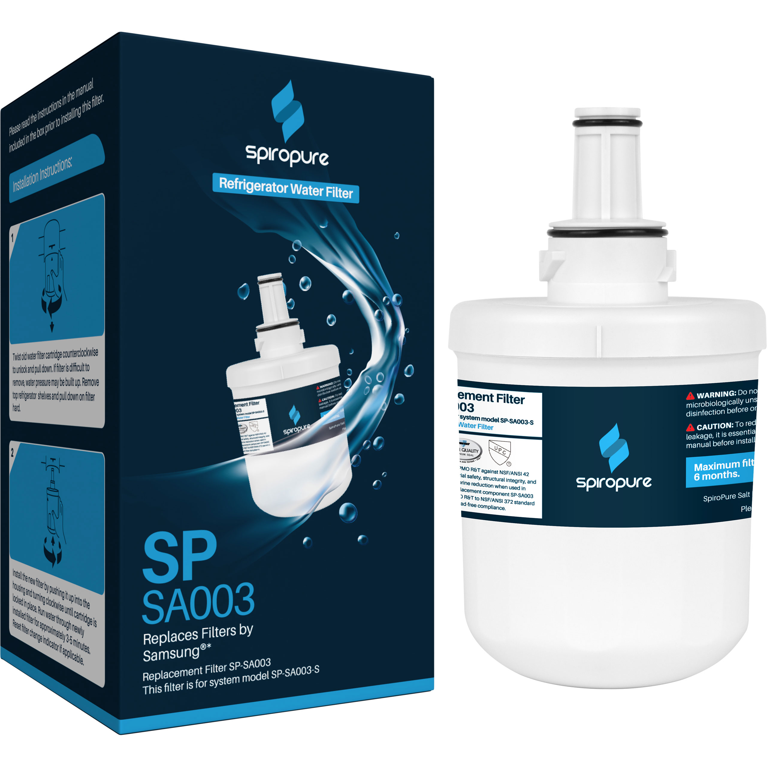 Samsung Products DA29-00003F Aqua-Pure Plus Refrigerator Water  Filter 1 Pack : Appliances
