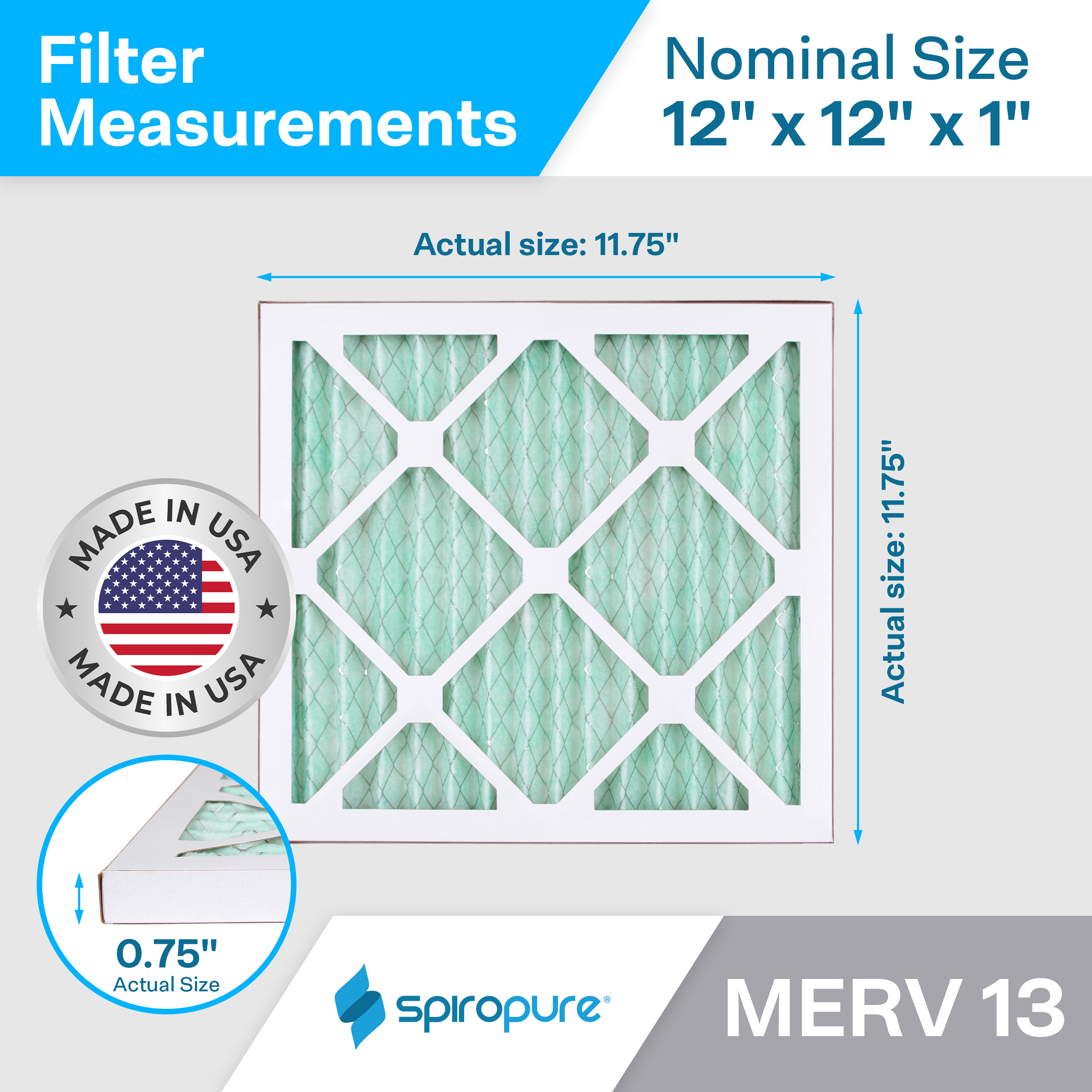 MERV 13 12x12x1