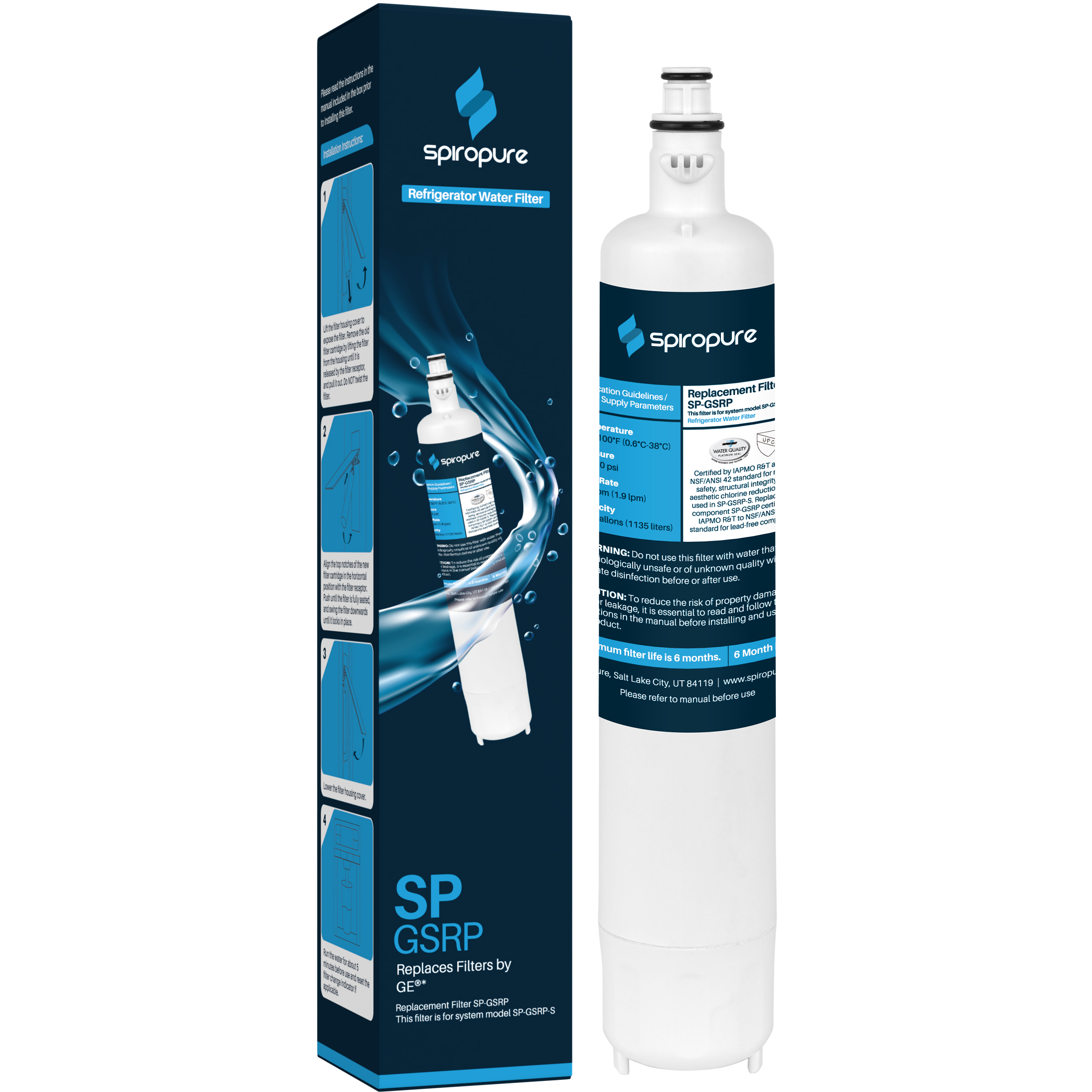 Waterdrop Filtro de agua para refrigerador RPWF (no RPWFE), repuesto para  GE® RPWF, WD-F19, DWF-36, R-3600, MPF15350, OPFG3-RF300, WF277, RWF1063