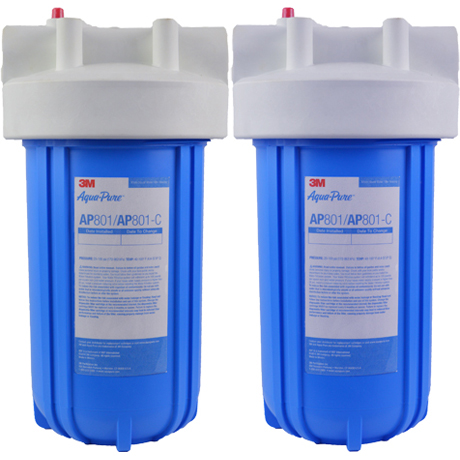Aqua-Pure AquaPure AP800 Series Whole House Filter Housing AP801B, 5639201,  Large Diameter, Blue Sump, 10 in (HAZD073341)