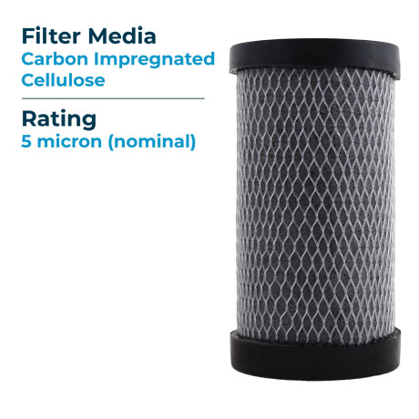 Pentek C2 Carbon-Impregnated Cellulose Filter Cartridge 4-7/8 x 2-1/2 5 Micron 4-7/8 x 2-1/2 Pentair Industries