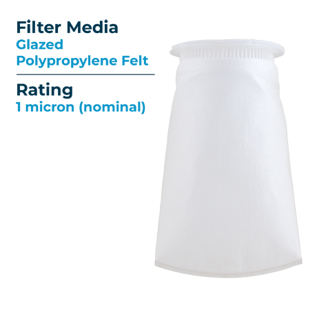Package Of 2 Sold Individually Pentek BP-410-1 Polypropylene Filter Bag 