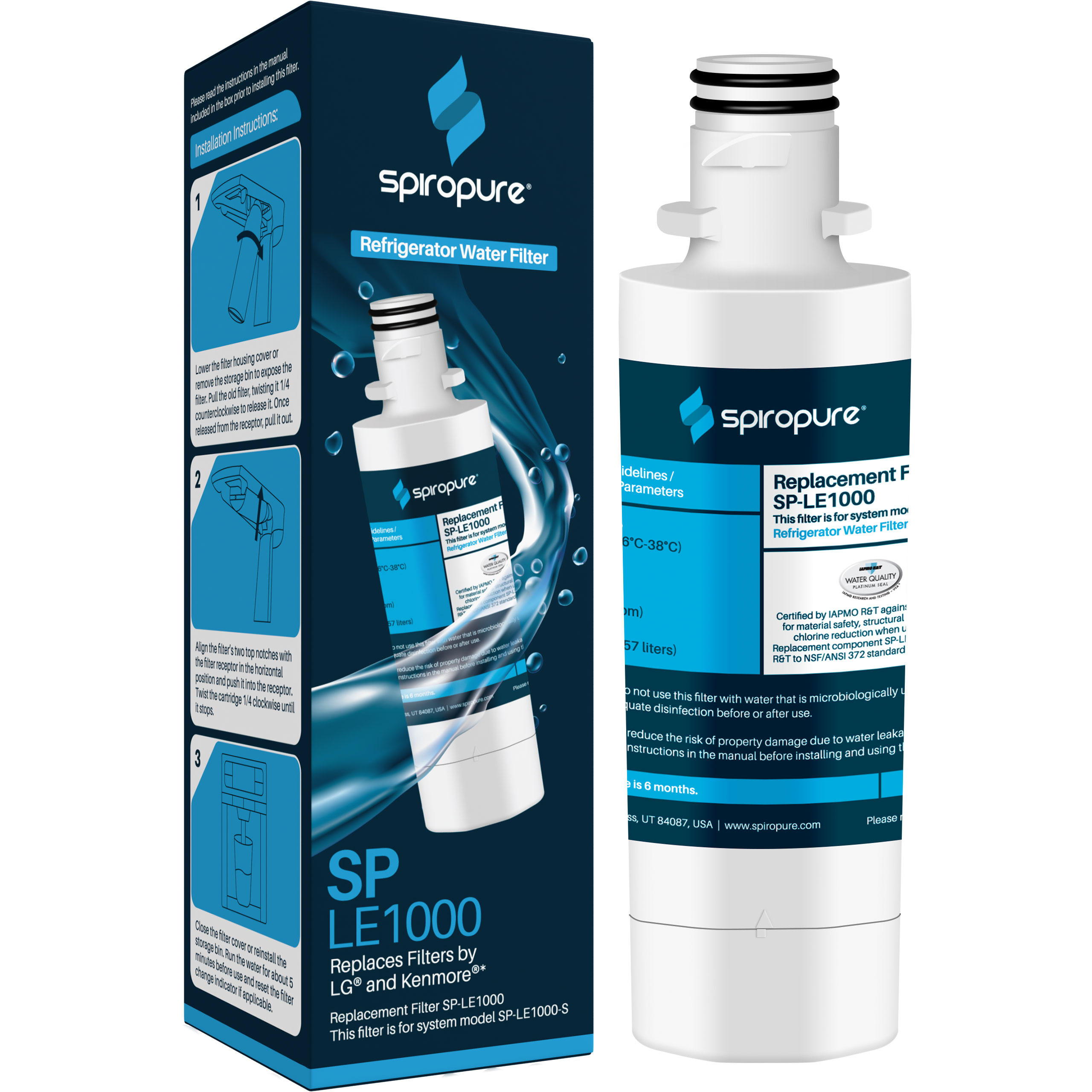 SpiroPure LG LT1000P Water Filter Replacement 12.95!