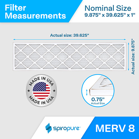 9.875x39.625x1 MERV8