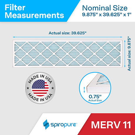 9.875x39.625x1 MERV11