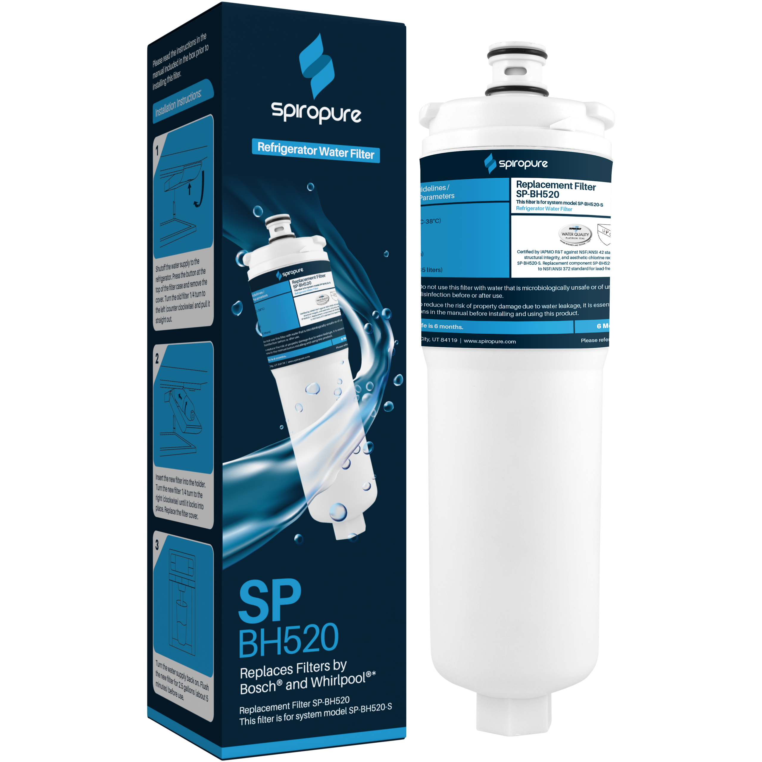 SpiroPure SP-BH520 Bosch CS-52 Water Filter - $12.95