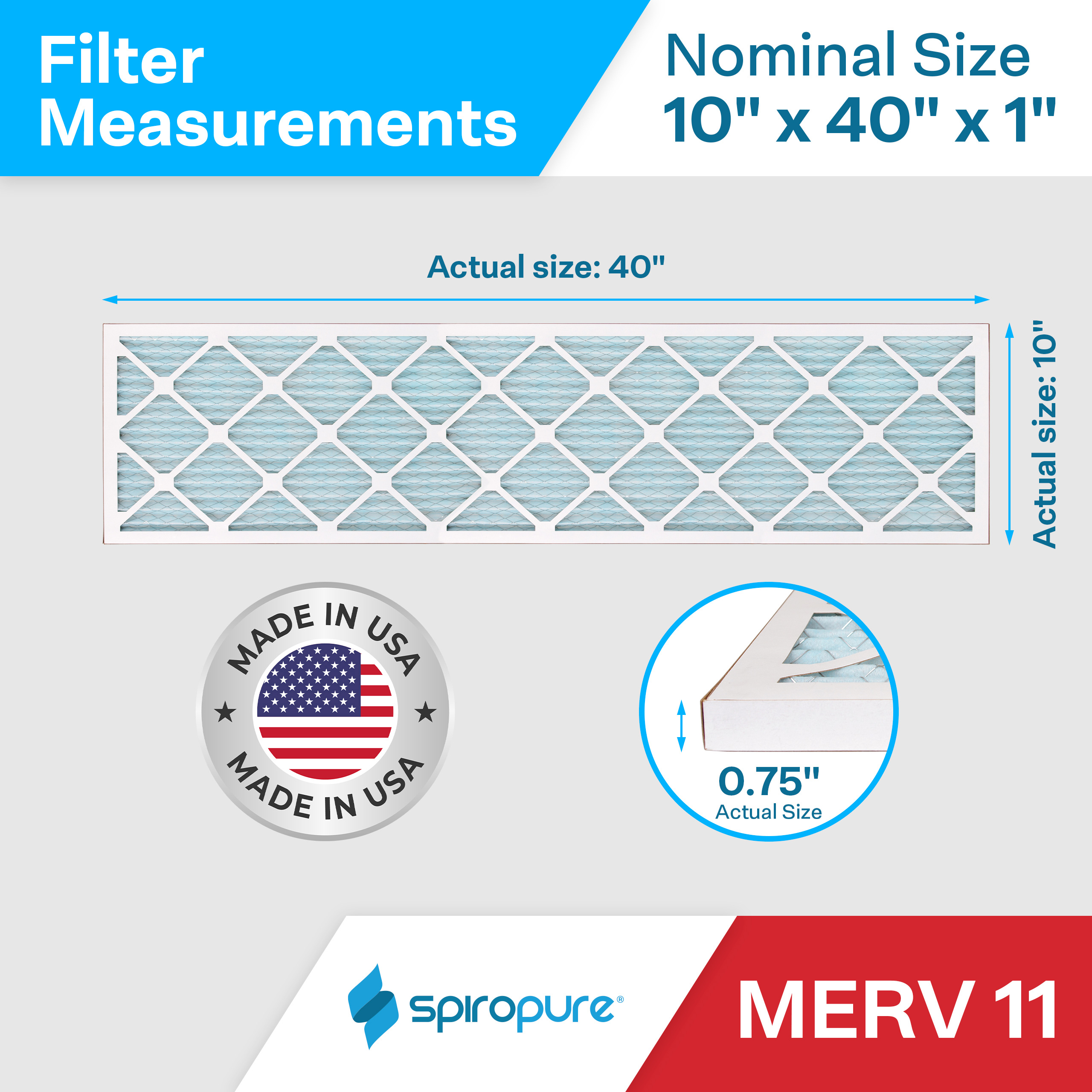 10x40x1 MERV11