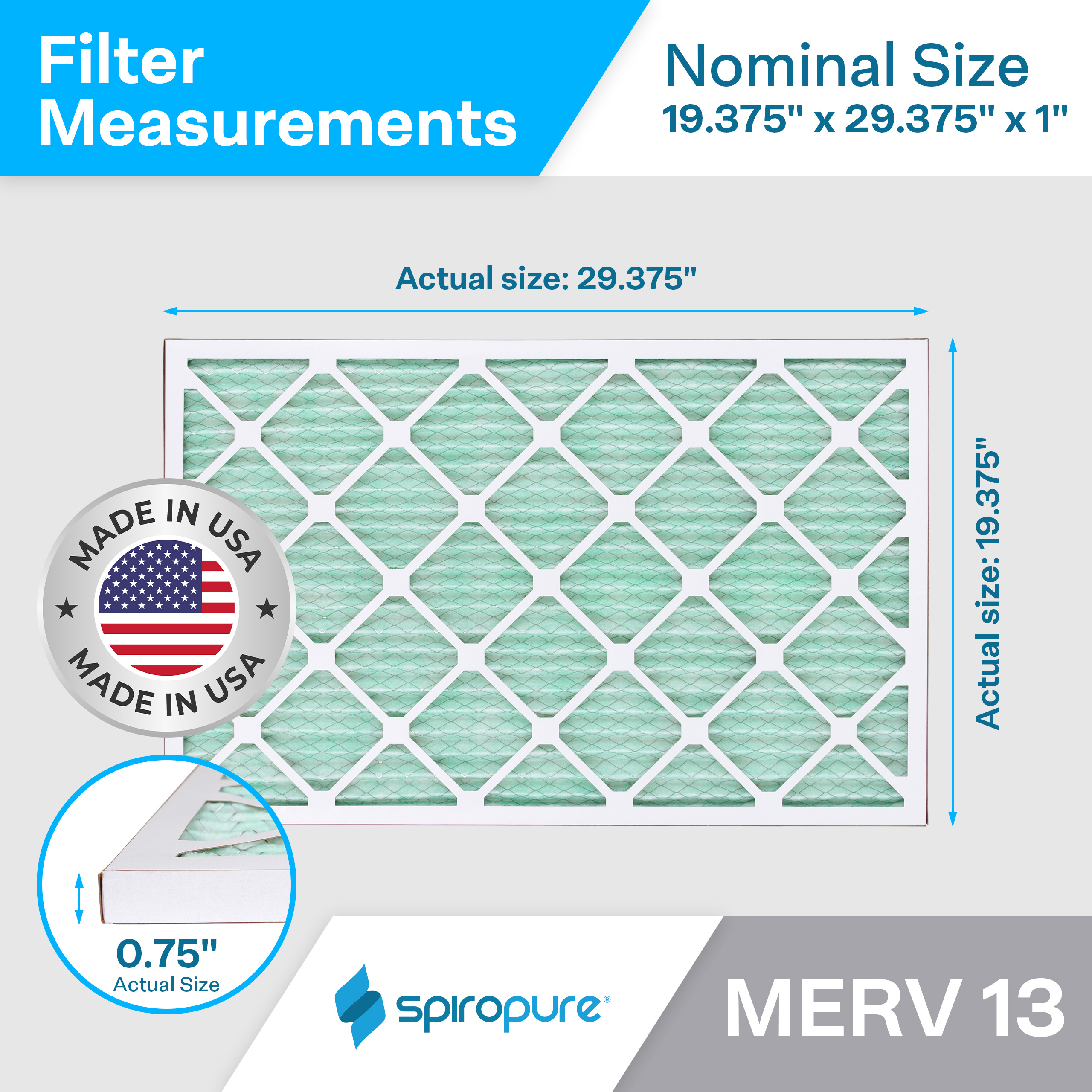 19.375x29.375x1 MERV13