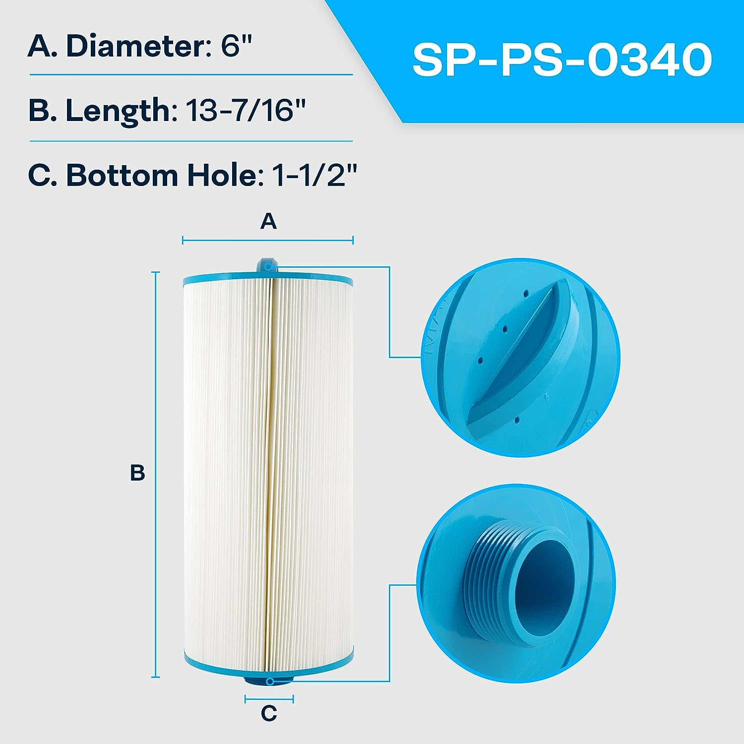 Pleatco PTL50W-SV-P4