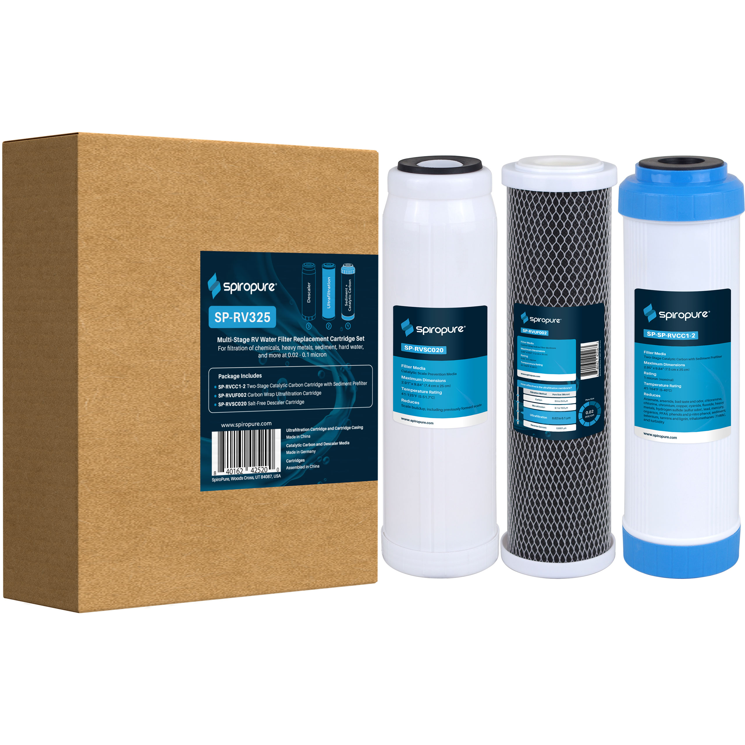 SP-RV325 3-Stage RV Water Filter Cartridge Set - $69.99