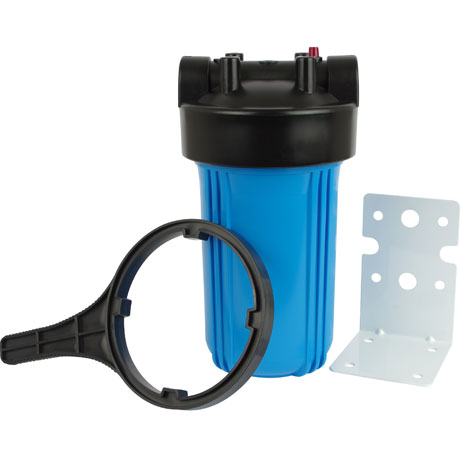 SimPure 2-Stage Whole House Water Filter System - 10x4.5 Big Blue With Clear Housing