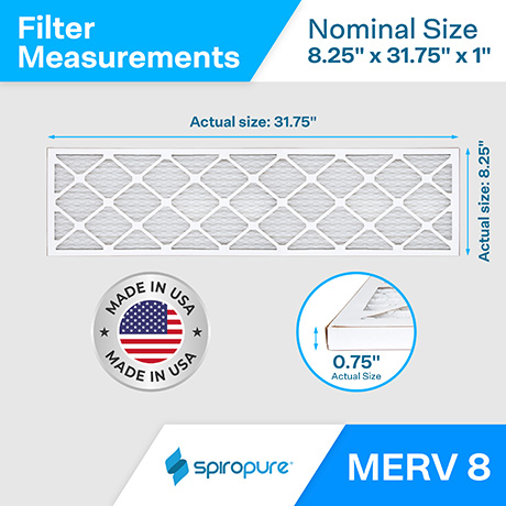 8.25x31.75x1 MERV8