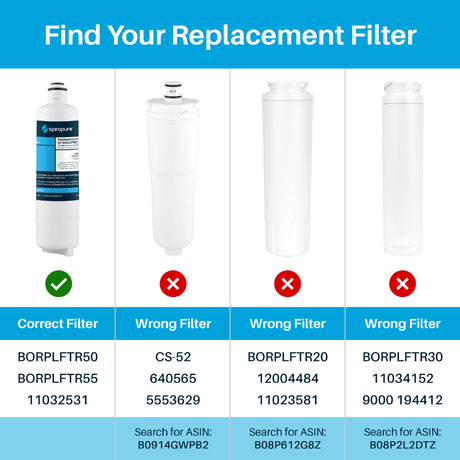 Bosch B36CL80ENS Water Filter OEM Only 44.83 per Filter