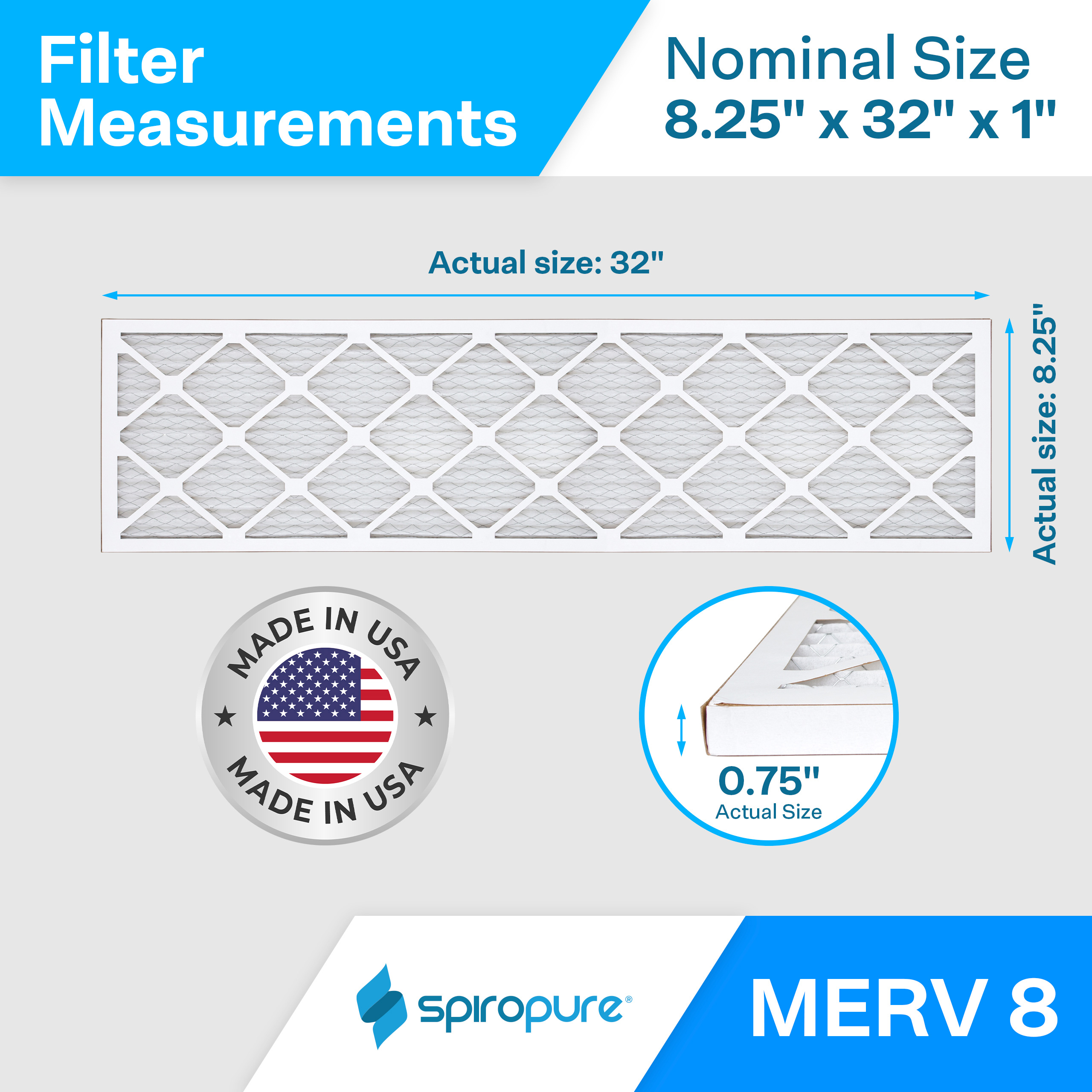 8.25x32x1 MERV8