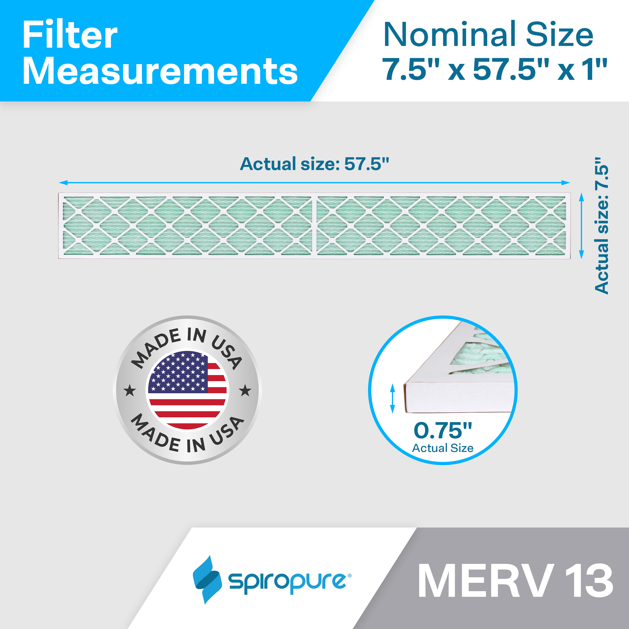 7.5x57.5x1 MERV13