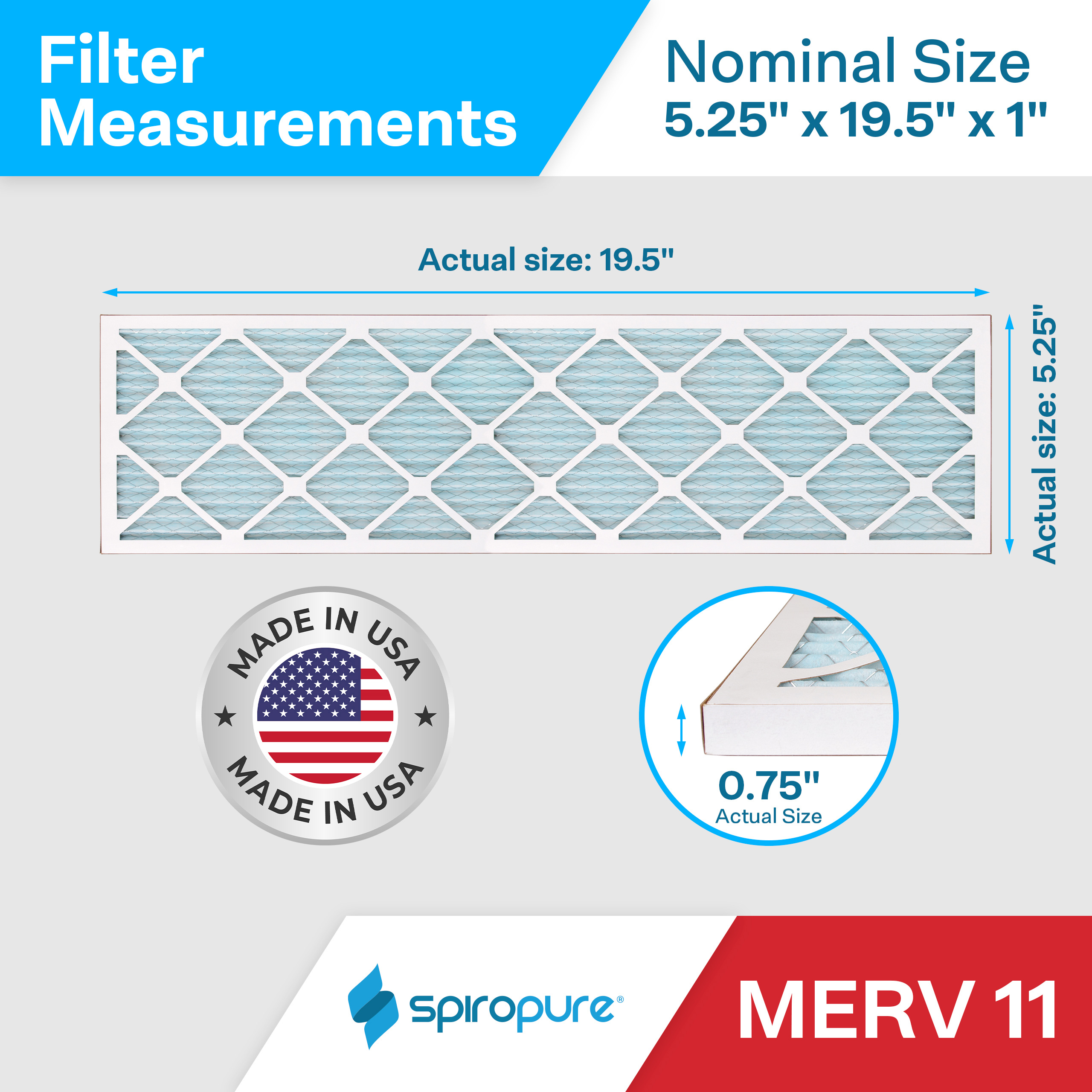 5.25x19.5x1 MERV11